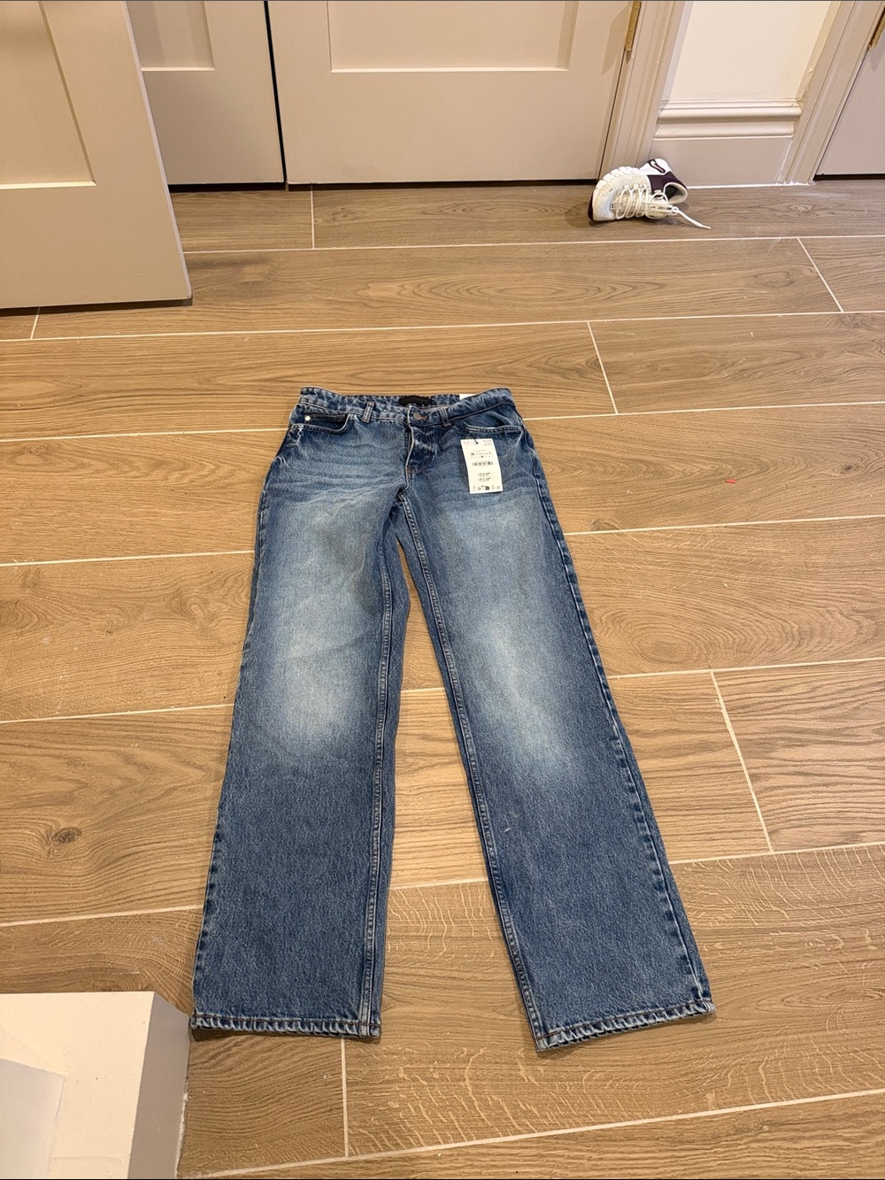 Zara Blue Straight-Leg Jeans